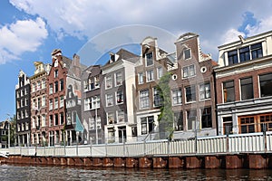 Amsterdam downtown, Traditional old houses and a canals