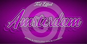 amsterdam editable text effect style