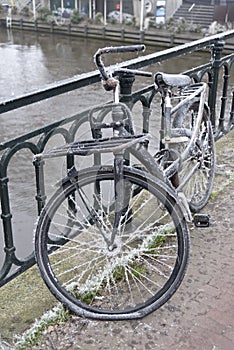 Amsterdam Frozen bicycle