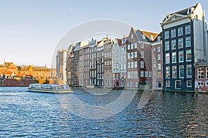 Amsterdam houses in the citycenter in the Netherlands photo