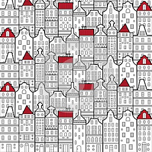 Amsterdam houses style pattern