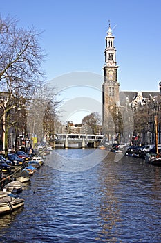 Amsterdam inner city in the Netherlands