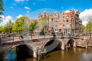 Amsterdam Leaning Buildings and Canals