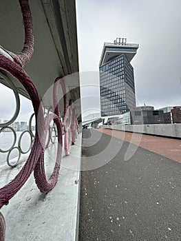 AMSTERDAM - MARCH 2: Amsterdam Central, ferry to Eye and Shell building