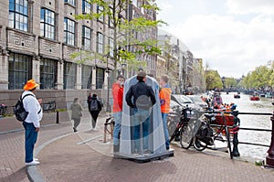 AMSTERDAM,NETHERLANDS-APRIL 27: Public urinal also known as Krul on April 27,2015 in Amsterdam.