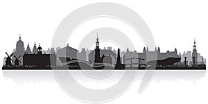 Amsterdam Netherlands city skyline silhouette