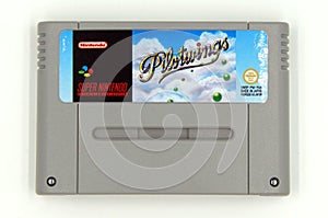 Super Nintendo Entertainment System SNES game cartridge of Pilotwings.