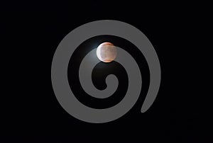 Amsterdam, Netherlands - 07-27-2018 Lunar eclipse