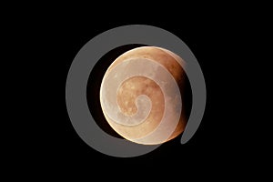 Amsterdam, Netherlands - 07-27-2018 Lunar eclipse