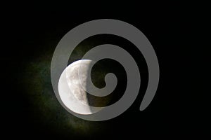 Amsterdam, Netherlands - 07-27-2018 Lunar eclipse