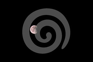 Amsterdam, Netherlands - 07-27-2018 Lunar eclipse