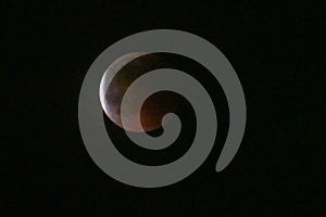 Amsterdam, Netherlands - 07-27-2018 Lunar eclipse