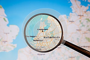 Amsterdam, Netherlands. Political map