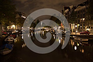 Amsterdam by night, canalstreets photo