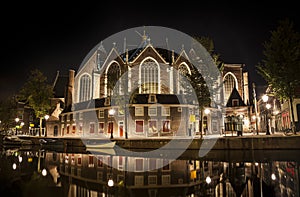 Amsterdam night: The Oude Church photo