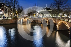 Amsterdam at night, Singel Canal