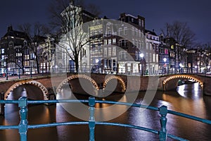 Amsterdam at night, Singel Canal