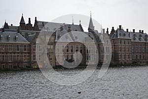 Amsterdam old bridge over river Amstel canal.