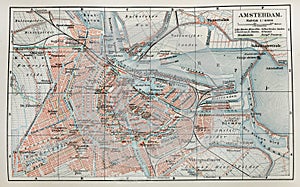 Amsterdam old map photo