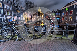 Amsterdam Red Light District at night