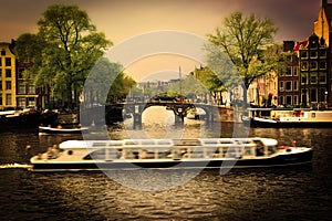 Amsterdam. Romantic bridge