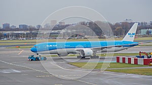 Amsterdam, Schiphol Airport. KLM ASIA Boeing 777
