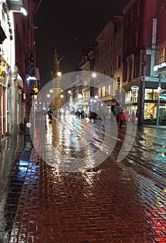 Amsterdam street after rain