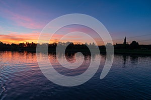 Sunset on the Danube in Germany