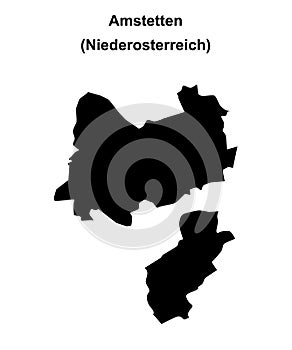 Amstetten outline map