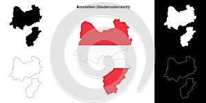 Amstetten outline map