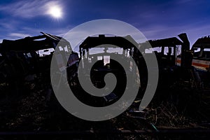 Amtrak Shell at Twilight - Abandoned Railroad Trains