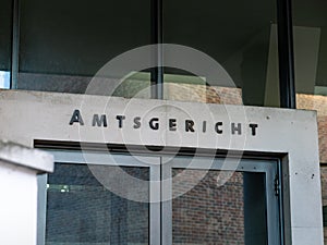 Amtsgericht (Local Court) Sign on a Building