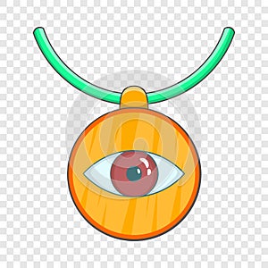 Amulet against the evil eye icon, cartoon style