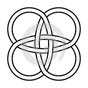 Amulet Celtic knot vector Celtic knot intertwined lines symbol of longevity and health