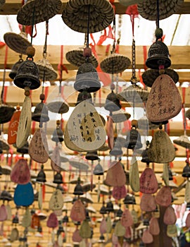 Amulets in Taoist temples.