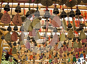 Amulets in Taoist temples.