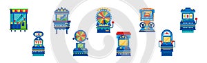 Amusement Game Machine and Control Panel Vector Set