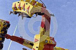 Amusement machine in a luna park