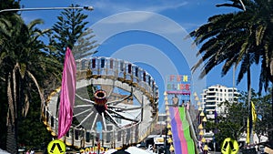 amusement park carnival with rides outdoors