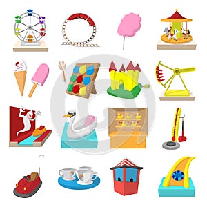 Amusement park cartoon icons photo