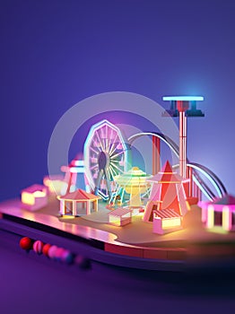 Amusement Park Fairground Rides And Attractions