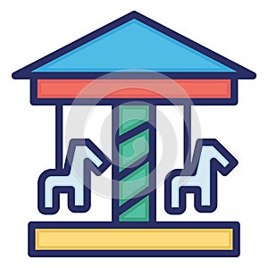 Amusement park Isolated Vector Icon which can easily modify or edit