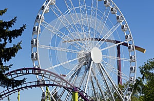 Amusement Park, metal carousel rides