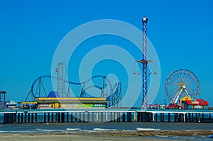 Amusement park pier at Galveston, Texas, USA photo