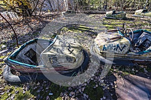 Amusement park in Pripyat city, Chernobyl Zone, Ukraine