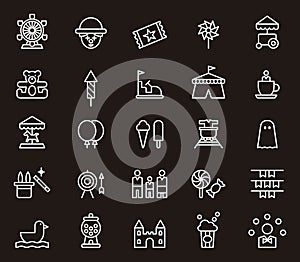 Amusement park related icons