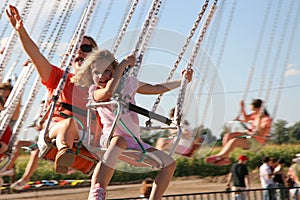 Amusement Park Swings photo