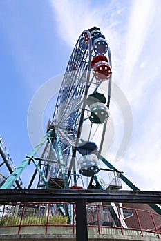 Amusement rides in the amusement park