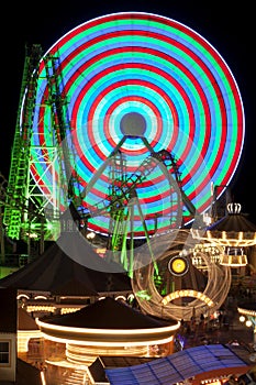 Amusement Rides at night