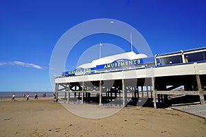 Amusements pier at seaside resort